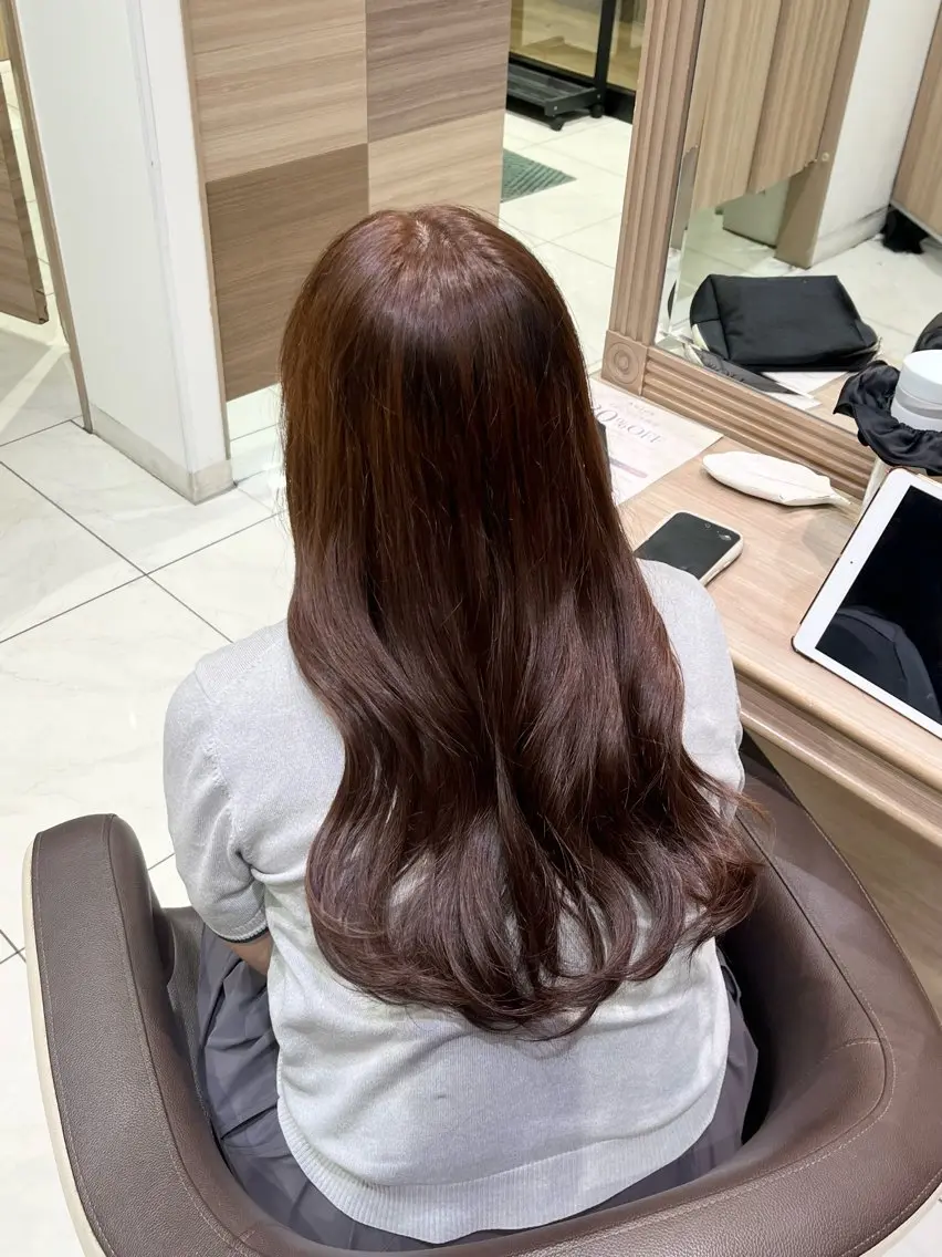 ロング カラー 透明感/暖色カラー まりあ🎀‎️🤍のヘアスタイル