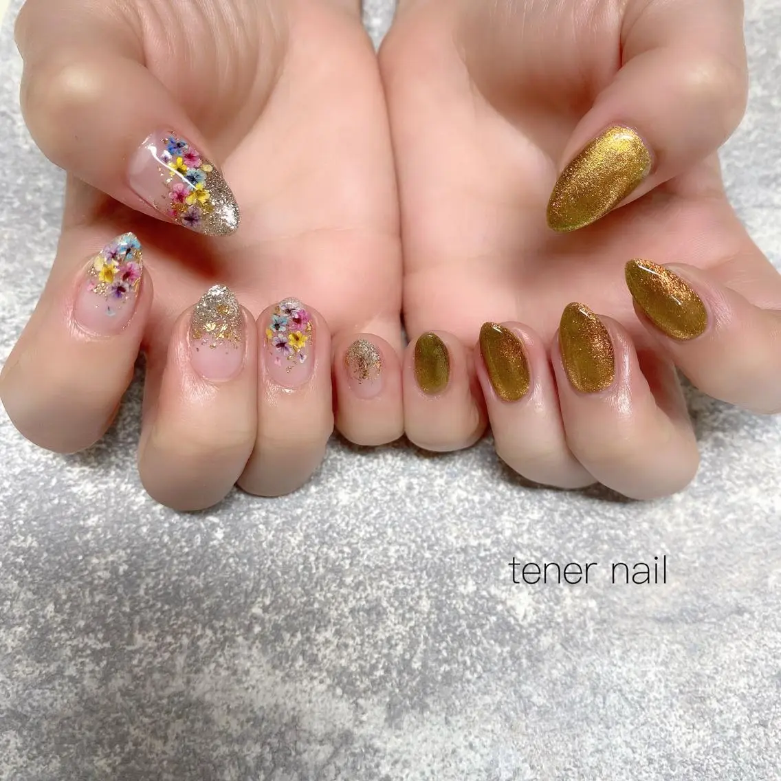 ネイル フラワーネイル マグネットネイル テネルネイル tener nailのネイルデザイン