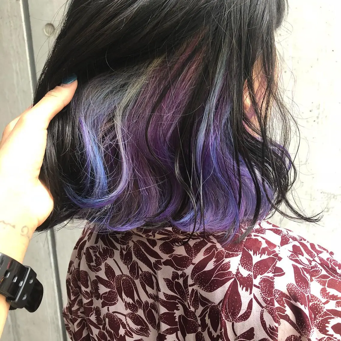 ミディアム カラー ヘアアレンジ ユニコーンカラー バイオレットカラー ヘアカラー YAWN《ヨウン》 Yucaのその他イメージ