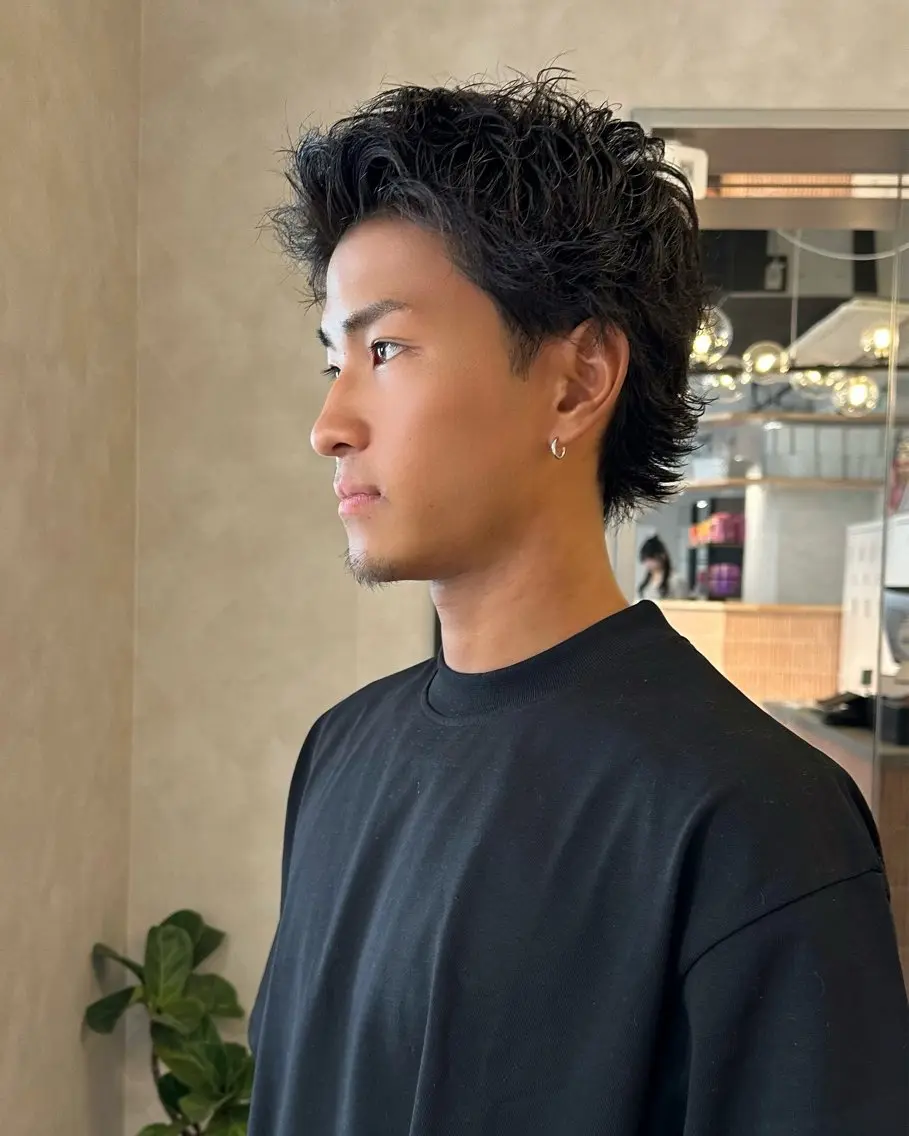 ショート パーマ メンズ カット パーマ hayato / 梅田のヘアスタイル