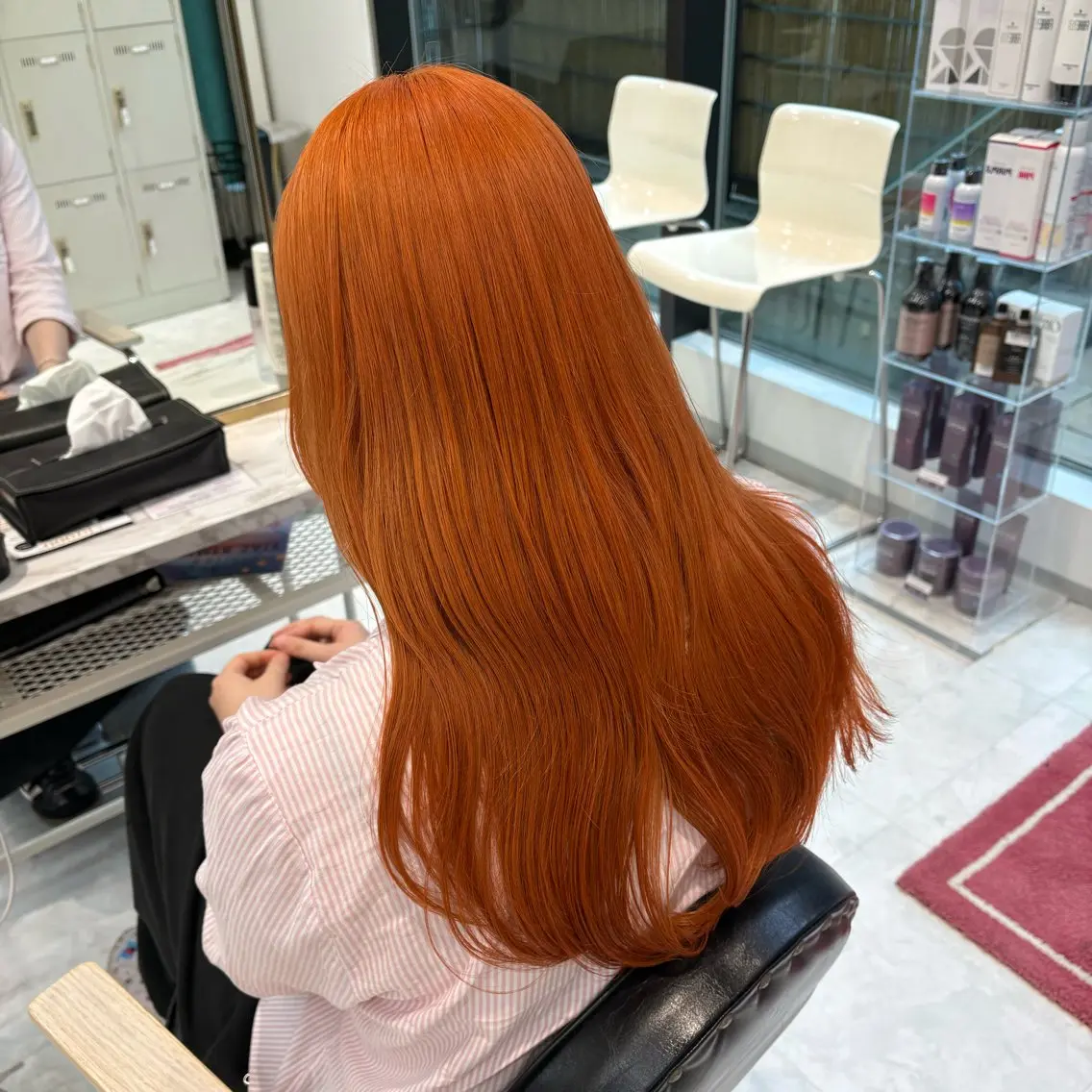 ロング カラー カット ヘアカラー トリートメント ヘアセット 色落ち綺麗🩰ハイ トーン🎀RINKAのヘアスタイル