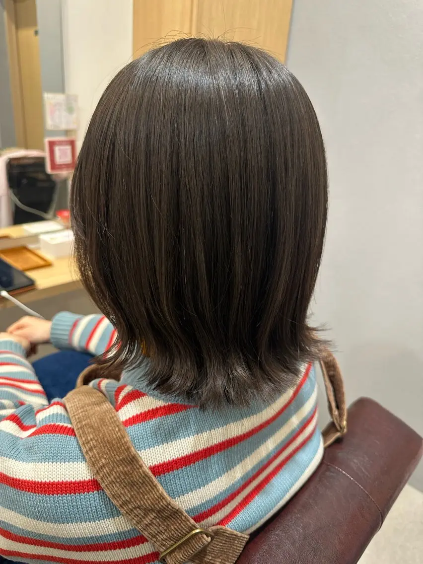 ミディアム ボブ カット ヘアカラー Truth上谷綾子/ 名古屋市北区/黒川駅のヘアスタイル