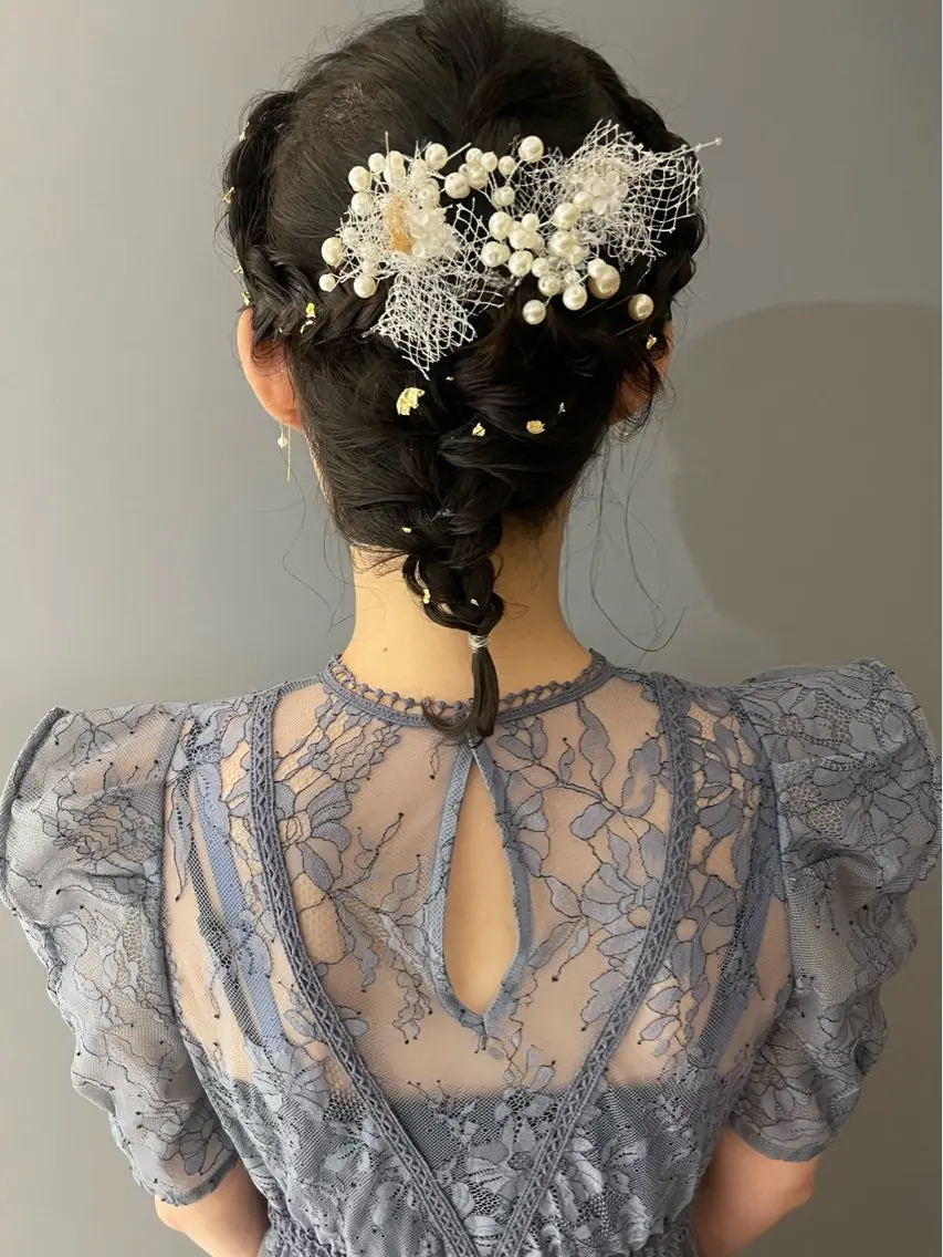 ロング ヘアアレンジ ヘアセット パーソナルカラー合わ せたカラー🤍なつみのヘアスタイル