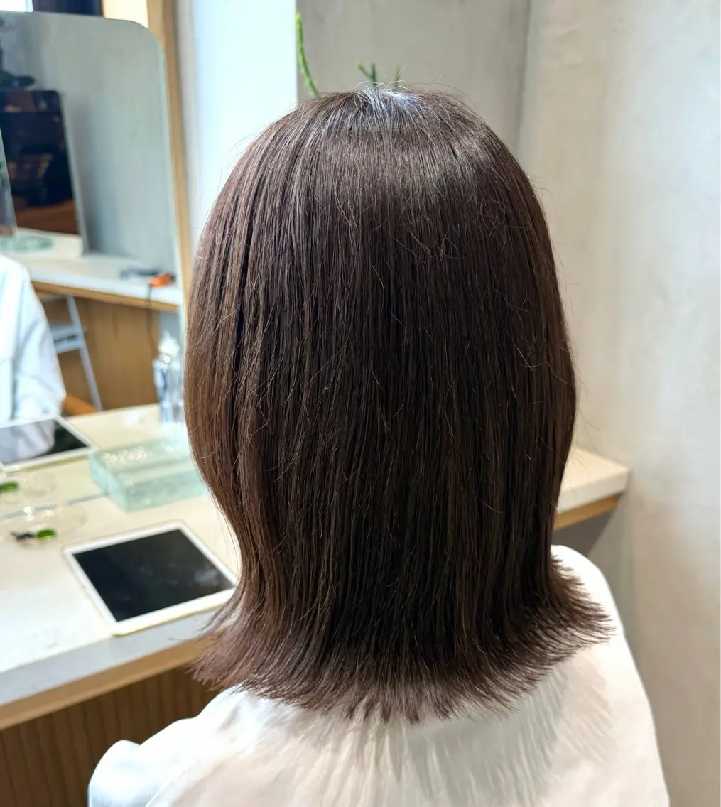 ミディアム カット ヘアカラー トリートメント 村田 未来のヘアスタイル