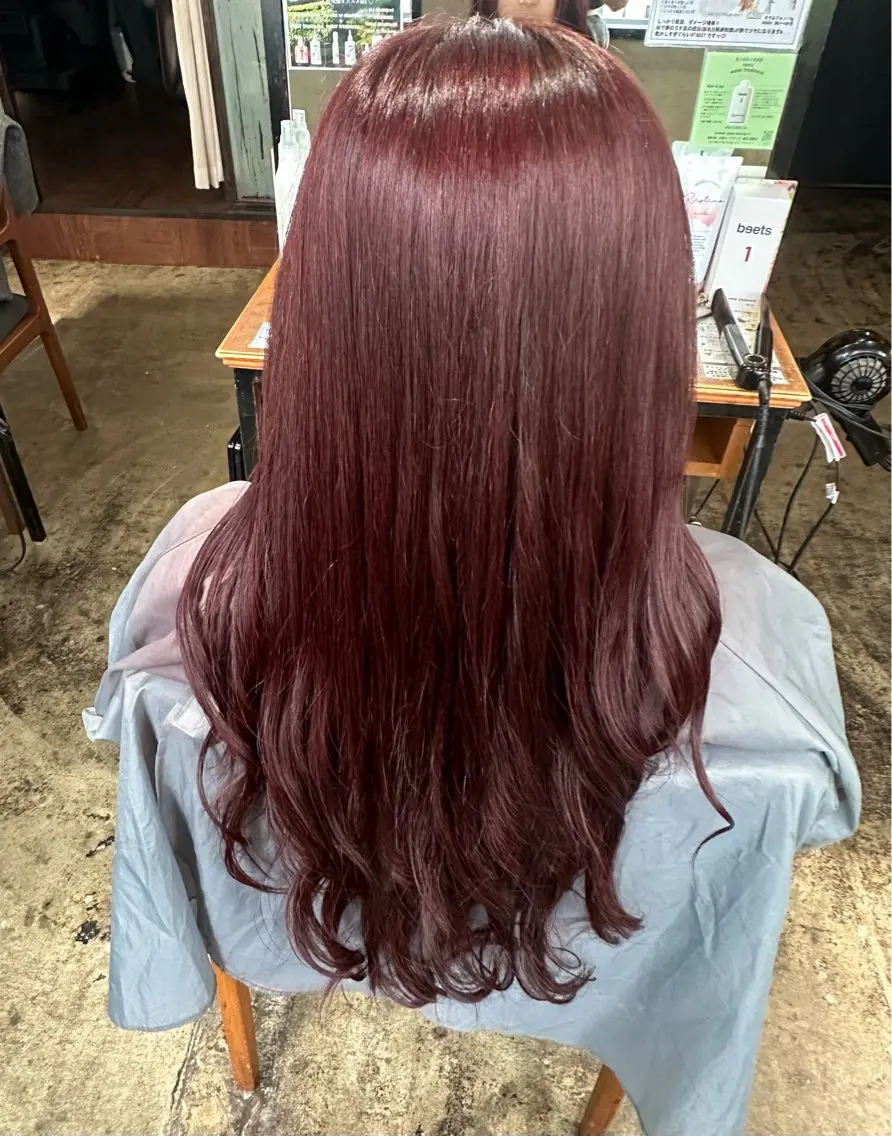 ロング カラー ヘアカラー 赤熊 咲良 🦔ྀིのヘアスタイル