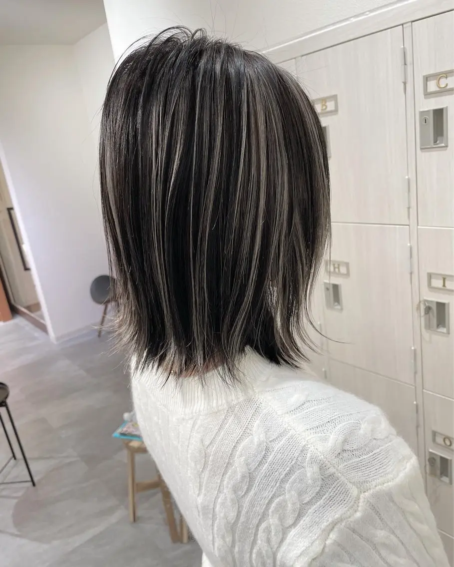 ミディアム カラー ヘアカラー トリートメント ツチイ リョウタのヘアスタイル