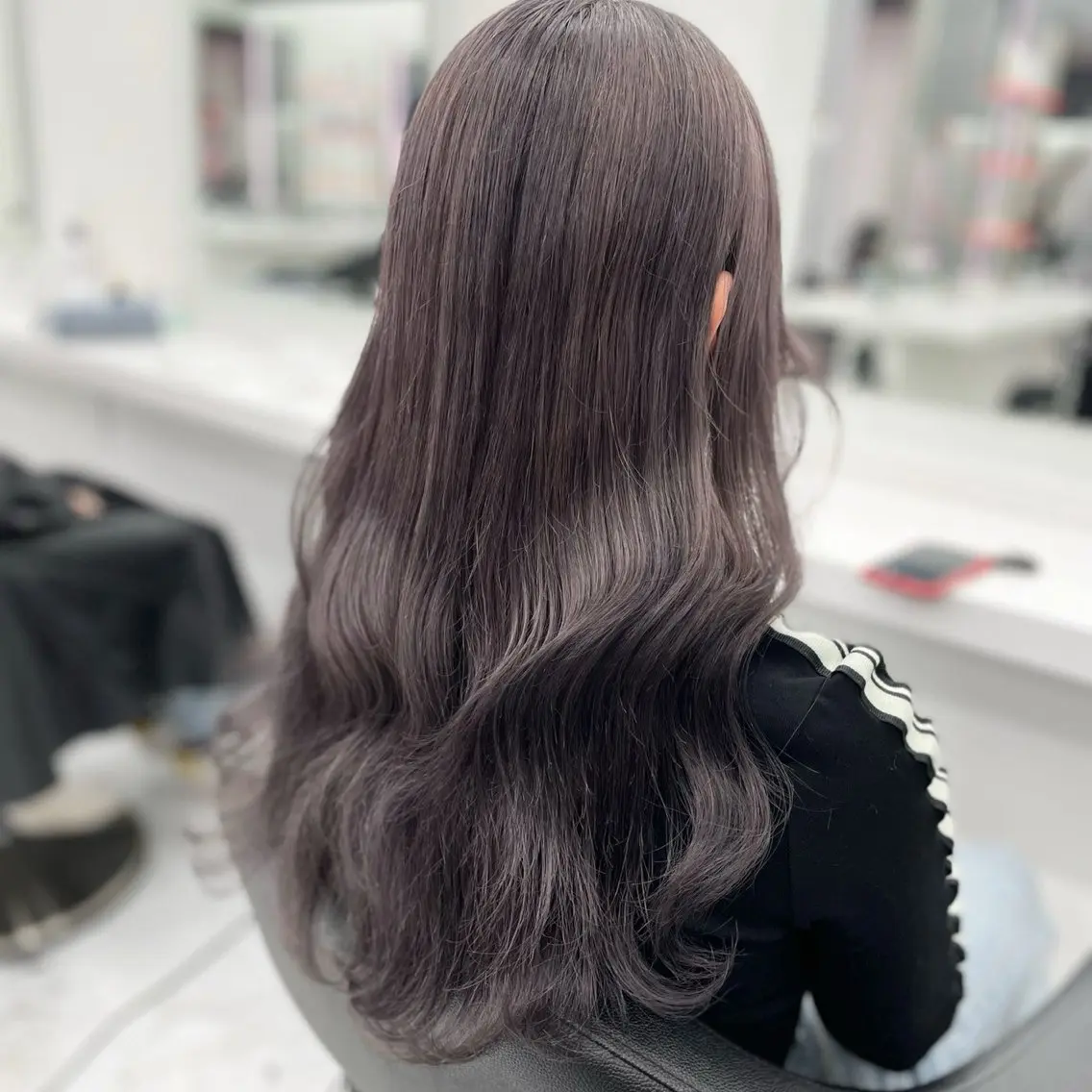ロング カラー 💖似合わせカラー レイヤー💖縮毛矯正のヘアスタイル