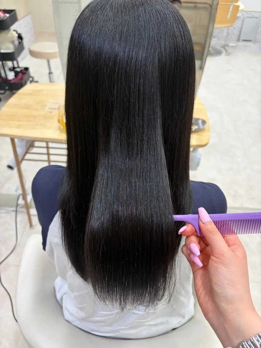 ロング 縮毛矯正 カラーモデル募集中 YUWA...大宮のヘアスタイル