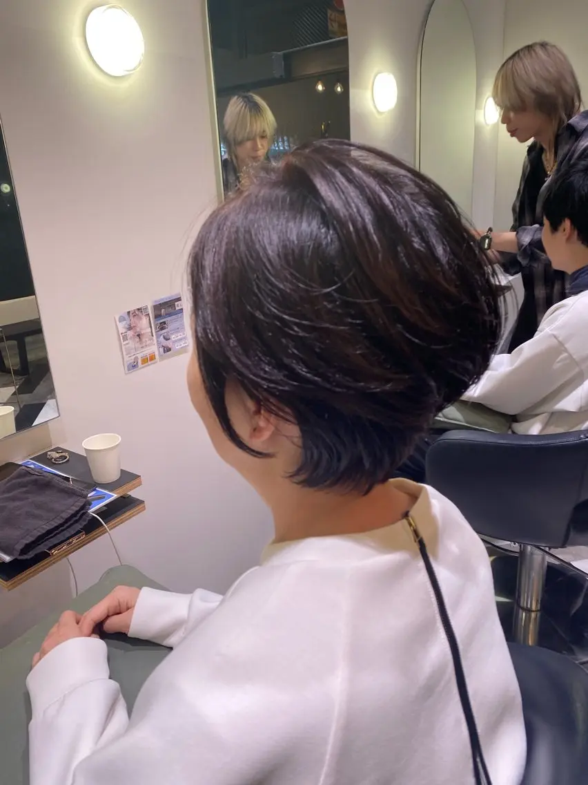 ショート カラー ショートボブ ボブ ショートヘア メンズ指名NO.1/ 原崎 元希のヘアスタイル