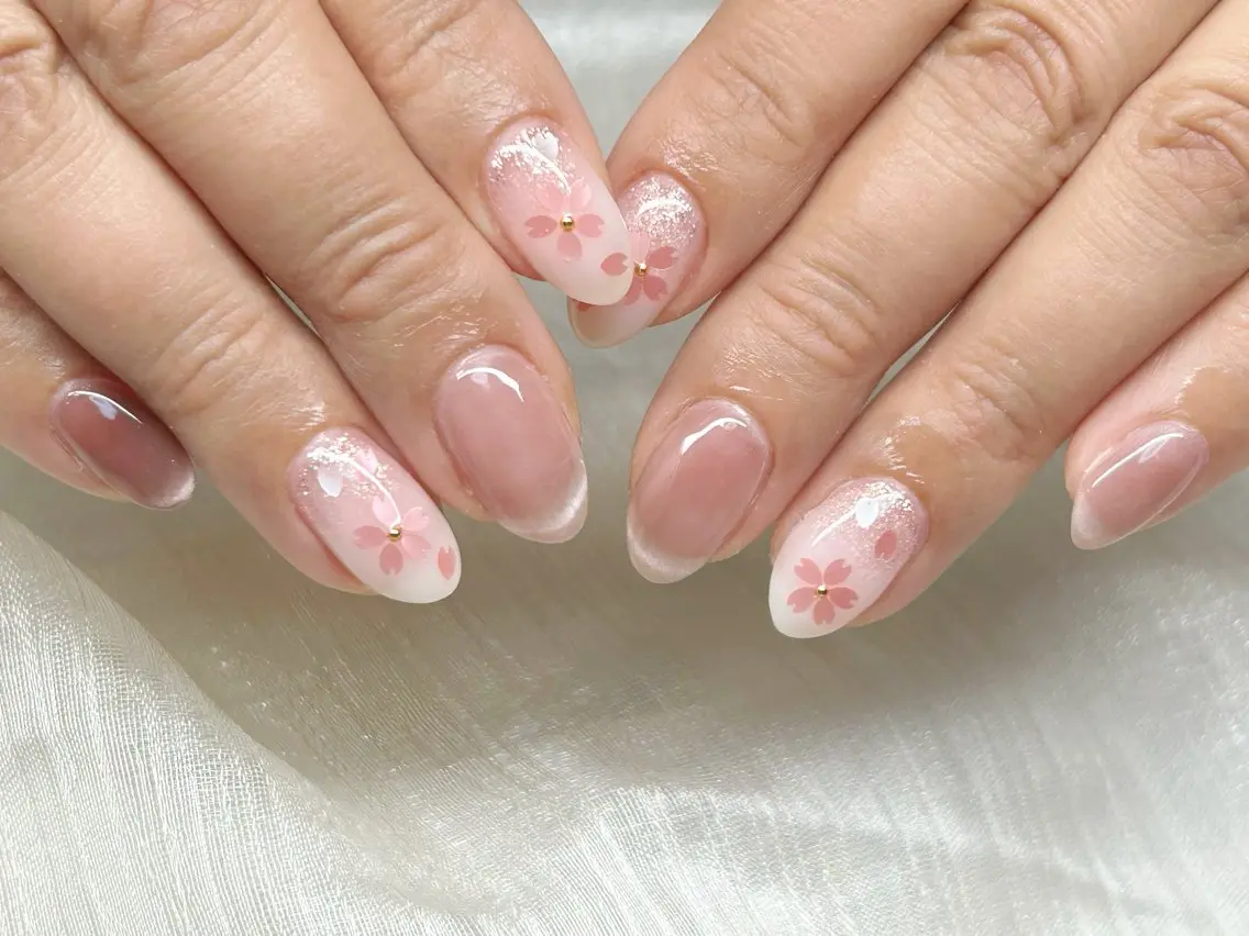 ネイル アートネイル 成人式 長さ出し フットネイル マグネットネイル ハンドネイル Lino Nailのネイルデザイン