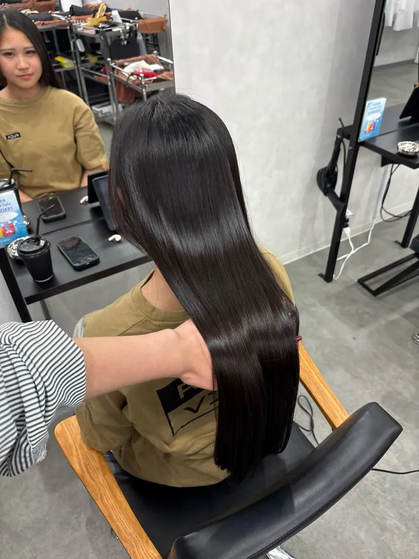 ロング カット 縮毛矯正 LIV My【マイ】 髪質改善/箕面のヘアスタイル