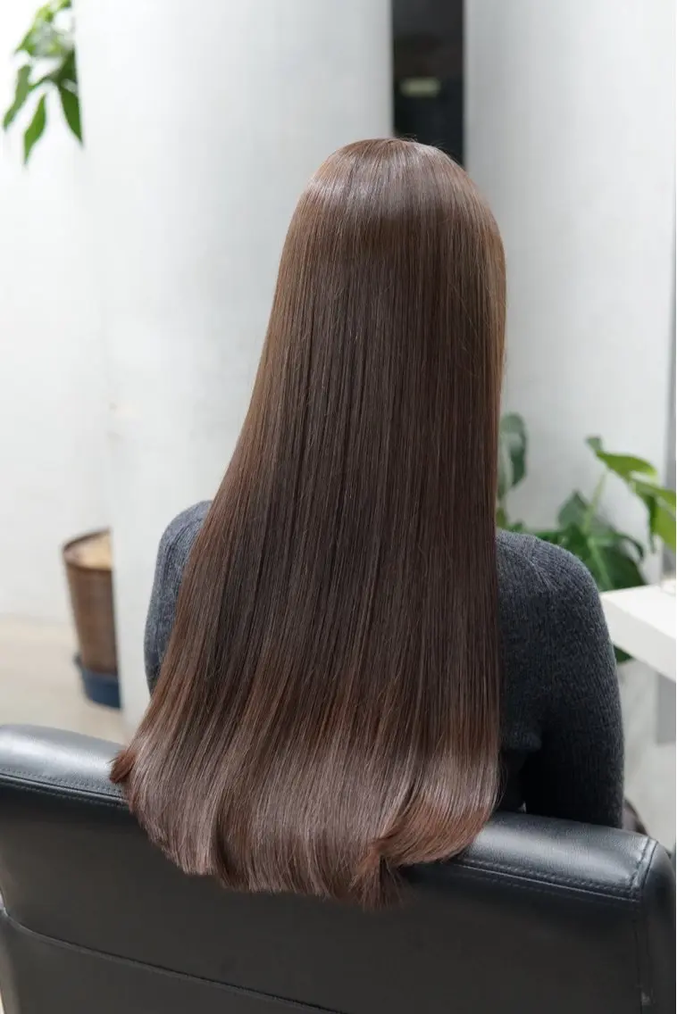 ロング カット 縮毛矯正 髪質改善/ベージュ 🎀mikuのヘアスタイル