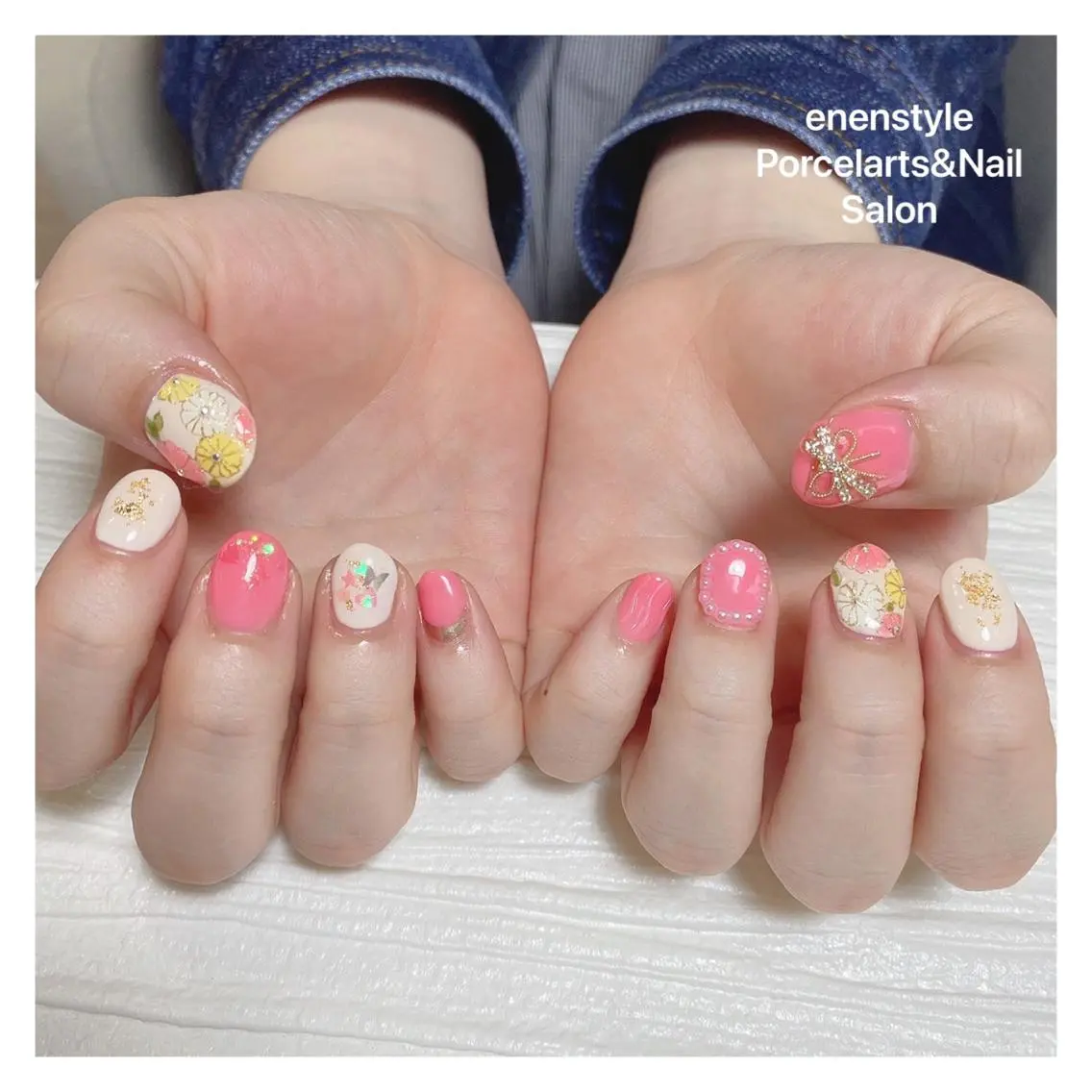 ショート ネイル ハンドネイル 🐾enen style 🐾のネイルデザイン