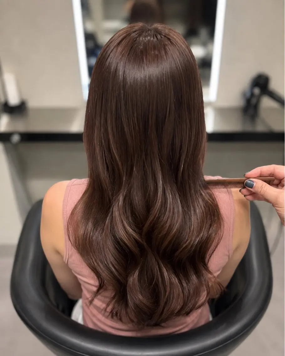 ミディアム カラー ブラウンカラー トリートメント 🌈ウルトワ水素 髪質改善naru🌈のヘアスタイル