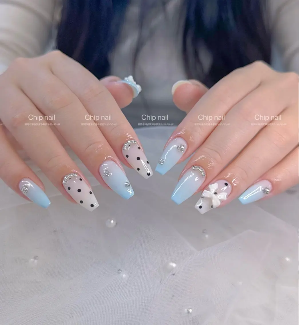 ネイル ロングネイル ハンドネイル chip nail harukaのネイルデザイン