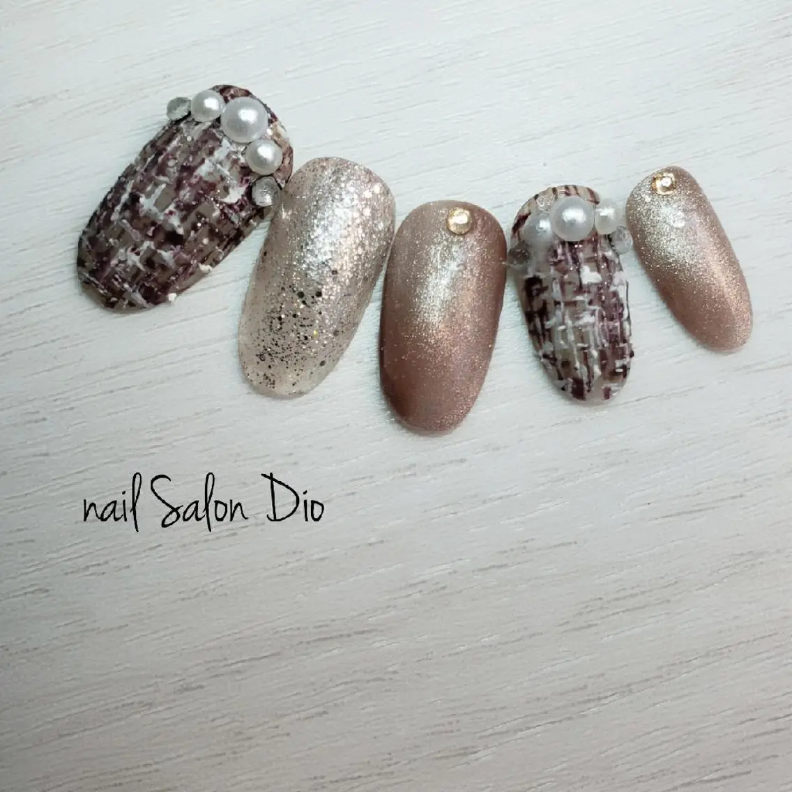 ネイル ツイードネイル ハンドネイル Nail salon Dioのネイルデザイン