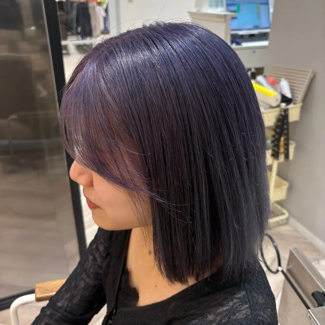 ミディアム カラー カット ヘアカラー レディースモデル募集 綾坂のヘアスタイル