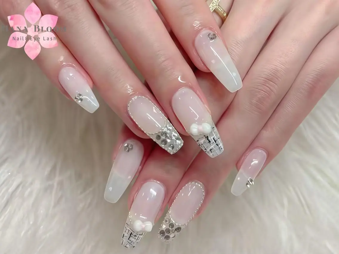 ネイル 長さ出し ジェルネイル 韓国ネイル 持ち込み パラジェル ハンドネイル ハンドケア Hana Bloom Nail💜Akiのネイルデザイン
