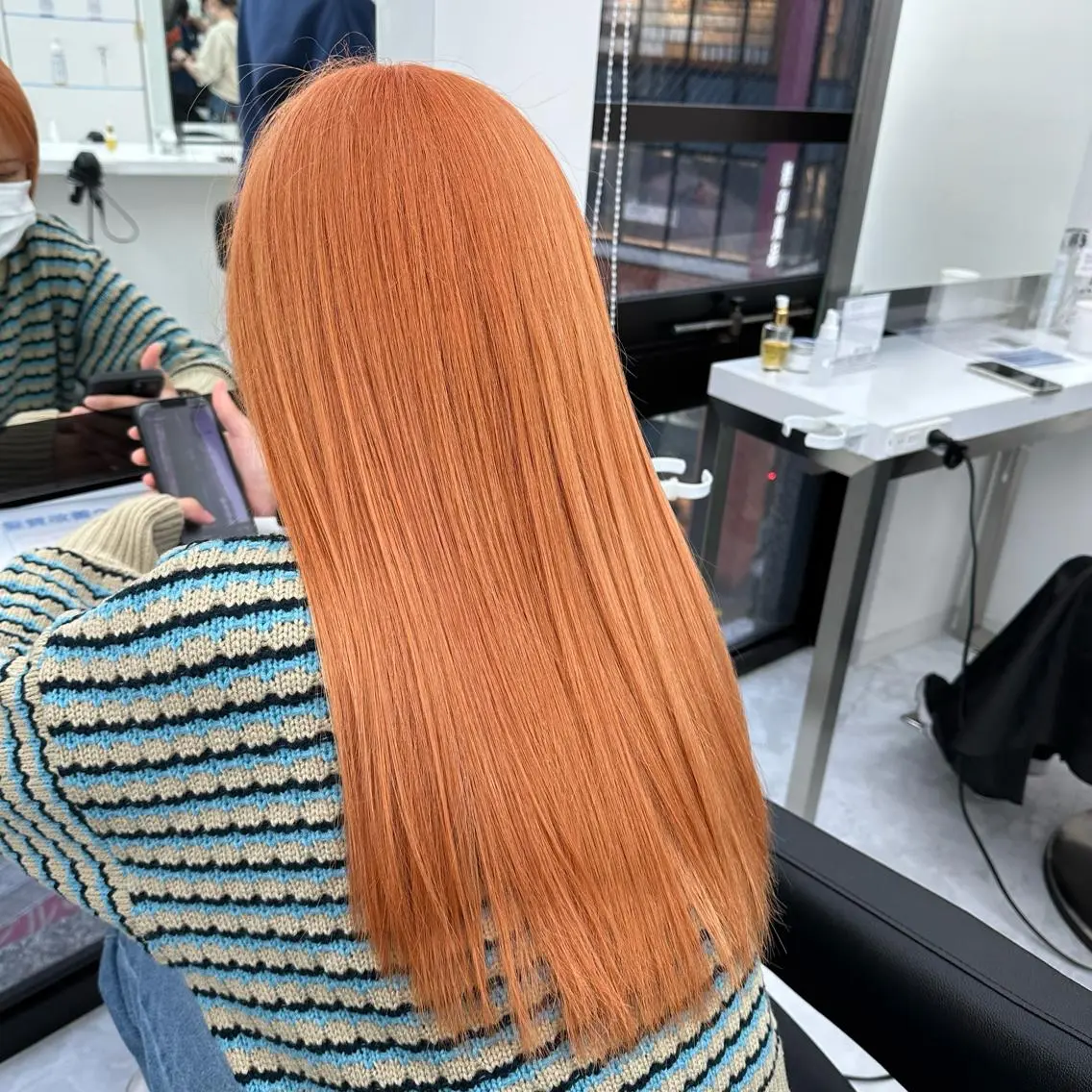セミロング カラー パーマ ヘアアレンジ メンズ キッズ ネイル マツエク・マツパ アイブロウ ダメージレスブリーチ ×美髪矯正【滝太】のヘアスタイル