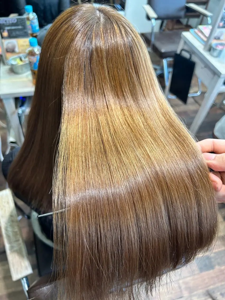 ロング 縮毛矯正 中尾 翔葵のヘアスタイル