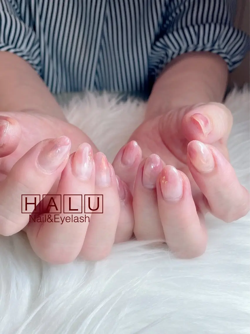 ネイル ニュアンスネイル ハンドネイル フットネイル HALU ハルのネイルデザイン