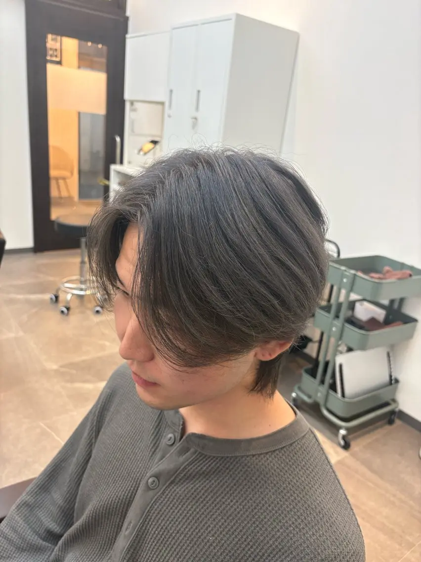 ショート カラー グレージュ メンズパーマ×カラー ×新宿　　裕世のヘアスタイル