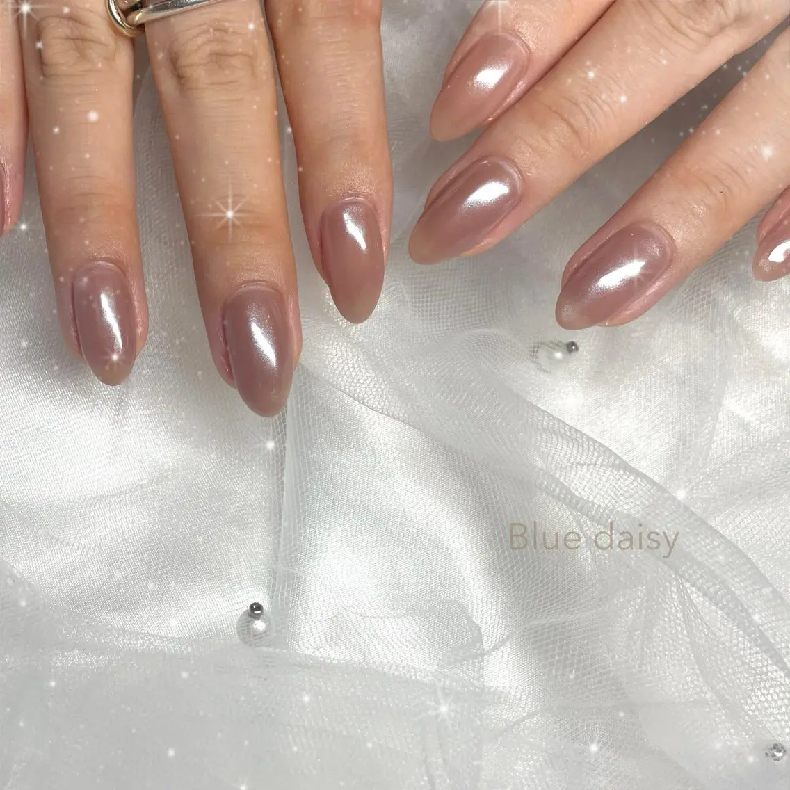 ネイル オフィスネイル Blue daisy 栄本店のネイルデザイン