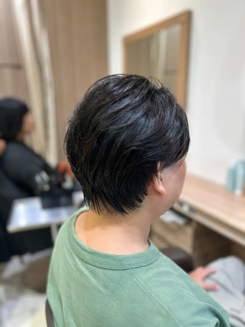 ショート カラー パーマ メンズ メンズハイライト × perm Runoのヘアスタイル