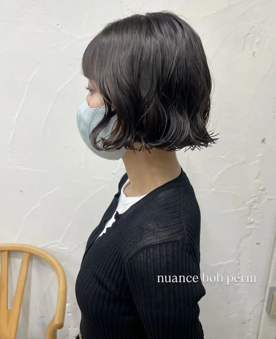 ショート パーマ カット パーマ akane/オリーブ /ボブパーマのヘアスタイル