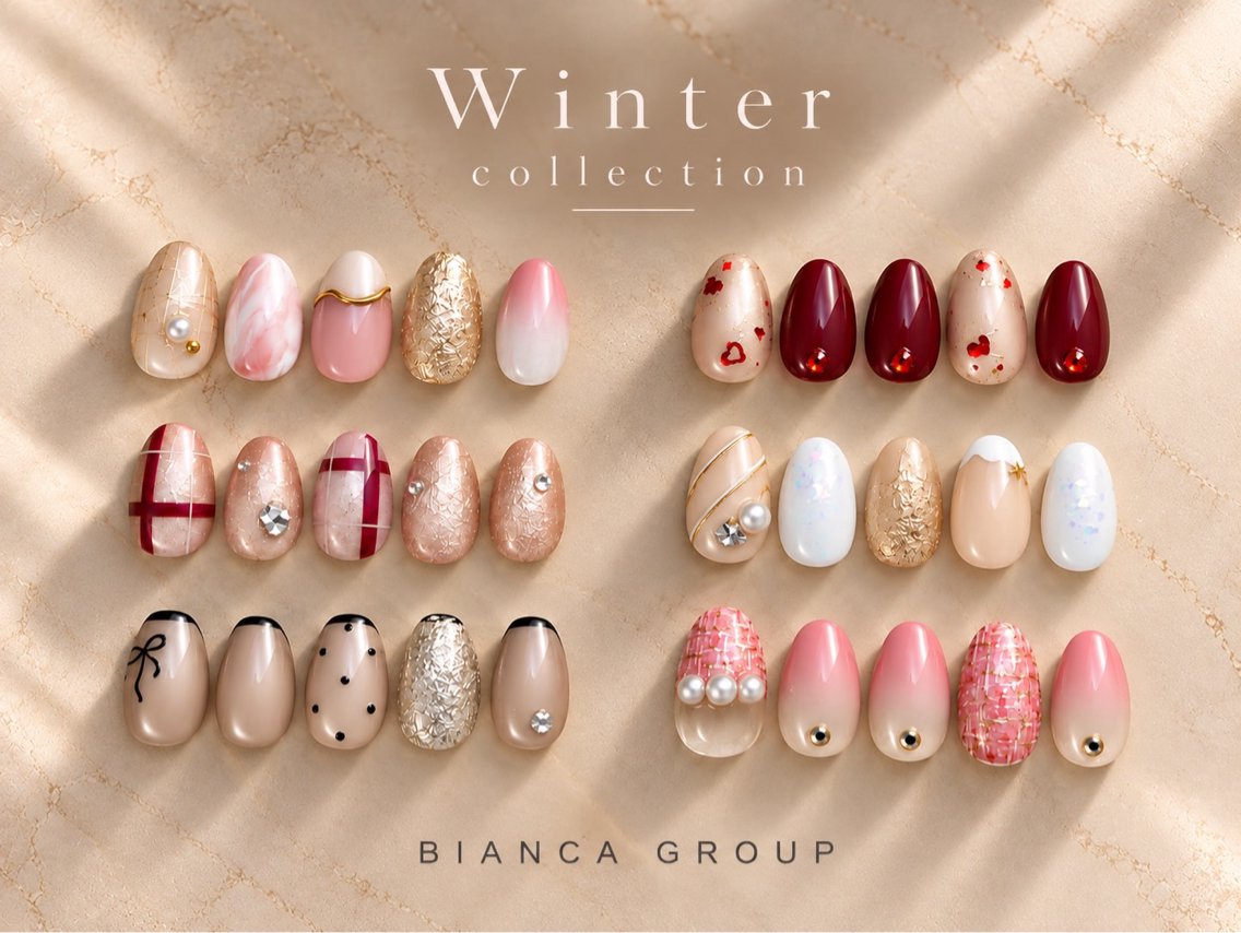 【オフなし】Bianca winterトレンドネイル⛄️/パラジェル/バイオジェルの写真