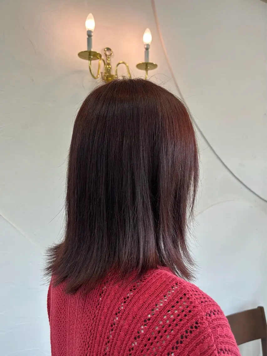 ミディアム カラー ヘアカラー 小島 寧心のヘアスタイル