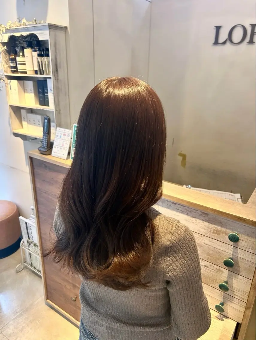 カラー カット ヘアカラー トリートメント 山本美月♥️艶カラー 🦄暖色カラー♥️のヘアスタイル