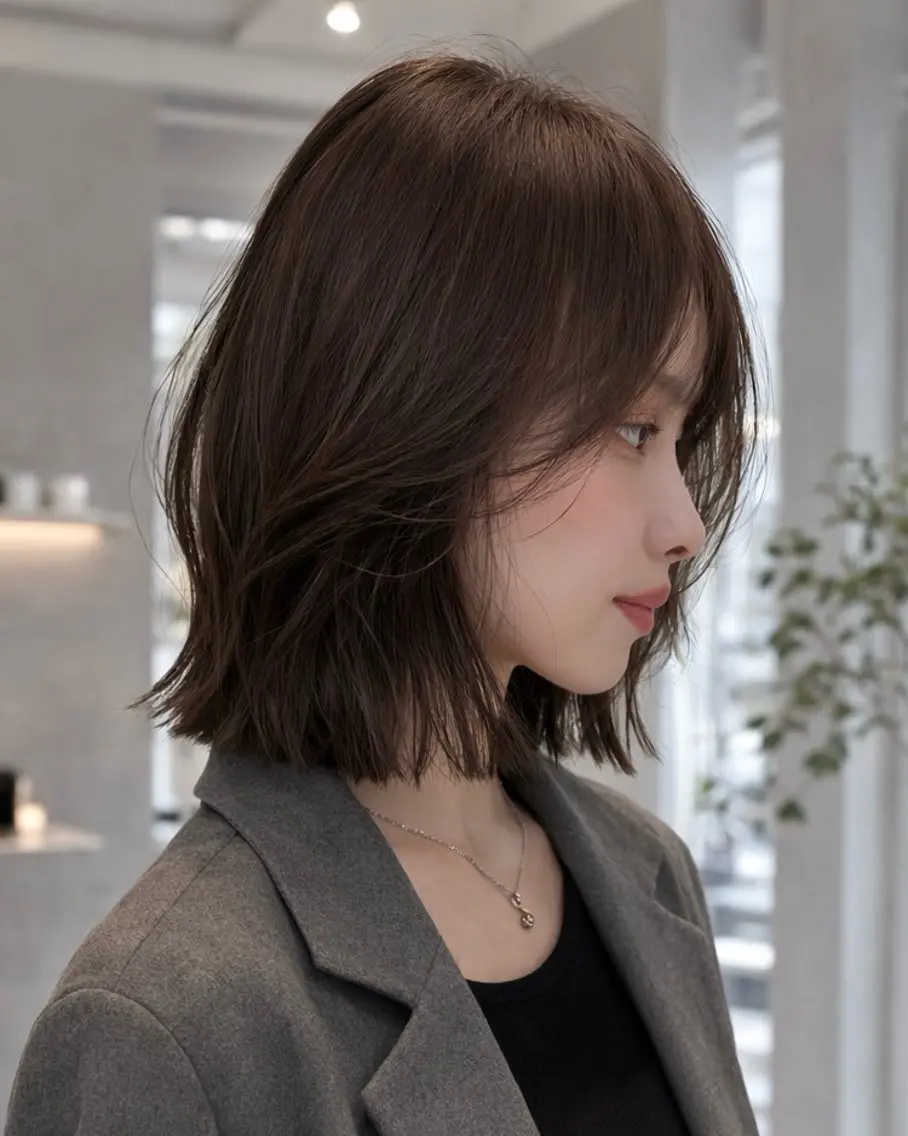 ミディアム ボブ 似合わせno.1💎 韓国ヘア特化まなかのヘアスタイル