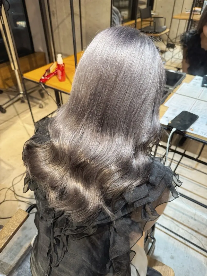 セミロング カット ヘアカラー トリートメント ベージュカラー/新潟 カラー特化/落合優吾のヘアスタイル