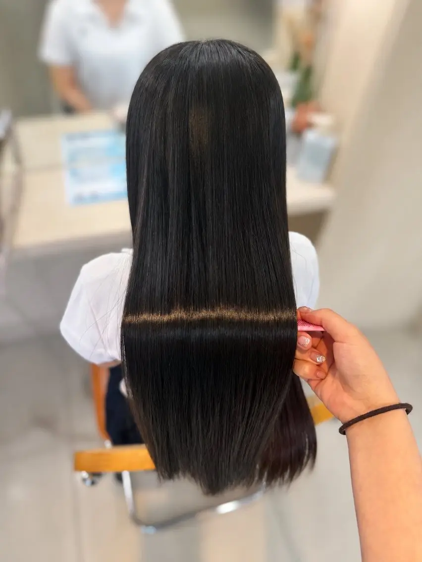 ロング トリートメント 髪質改善🫧艶カラー ✨縮毛矯正🎀しゅりのヘアスタイル