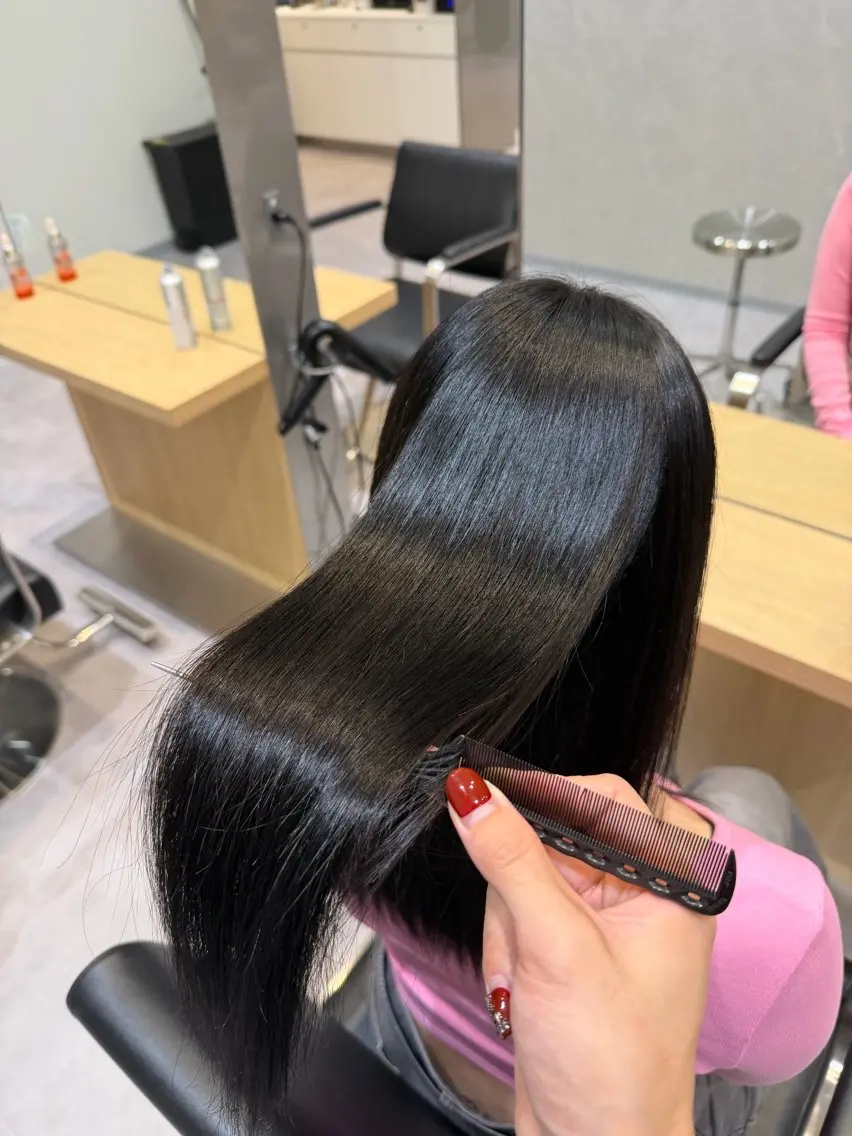 ロング 縮毛矯正 ヘアカラー 縮毛矯正 トリートメント 縮毛矯正/メンズ カット栄 伊藤 翔哉のヘアスタイル