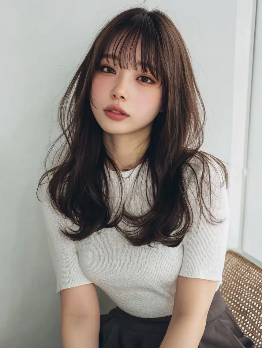 💎人気No.2💎小顔似合わせカット+うる艶カラー+ケアトリートメントの写真