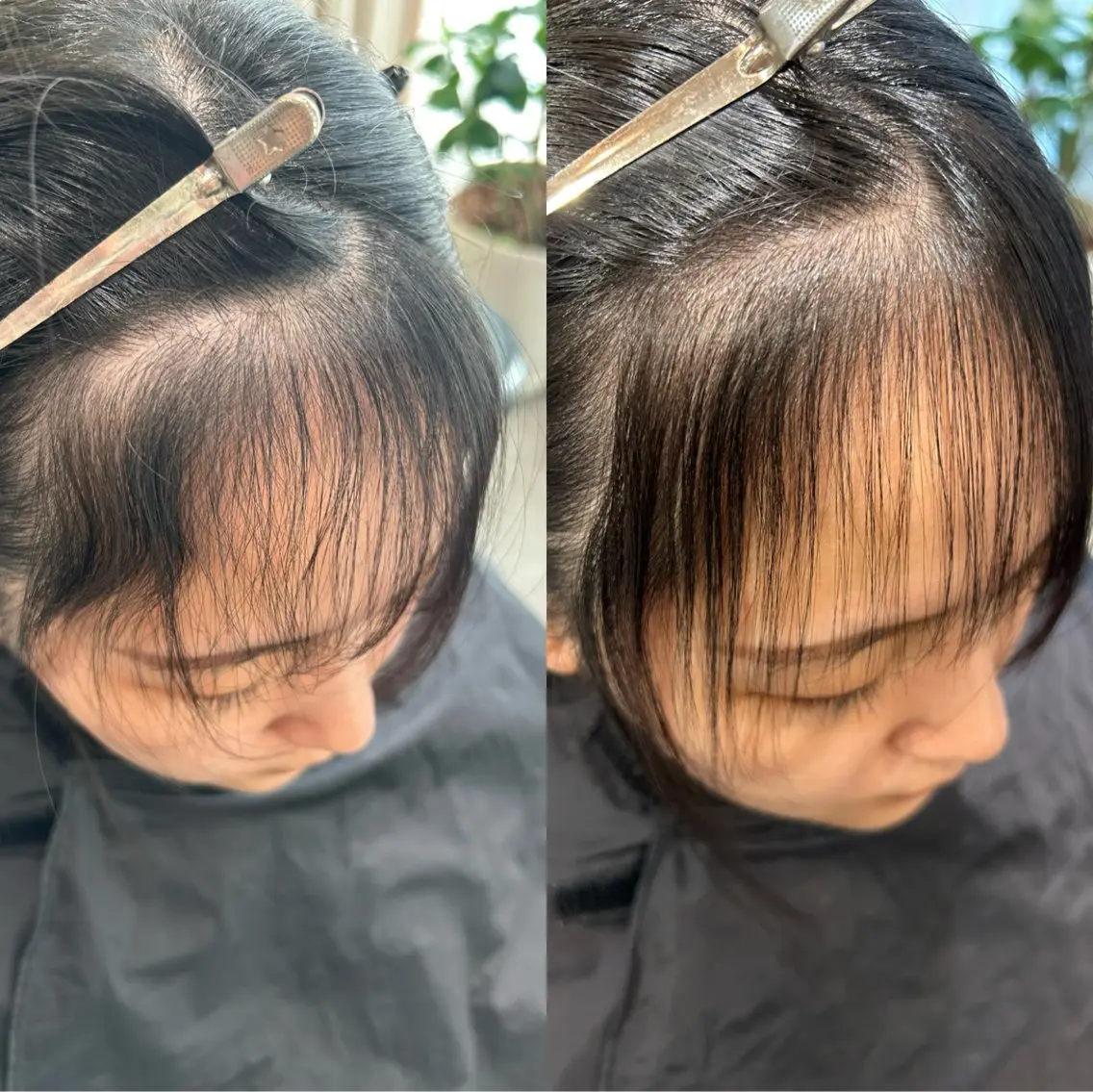セミロング パーマ カット 縮毛矯正 トリートメント hubhair レイヤー/透明感のヘアスタイル