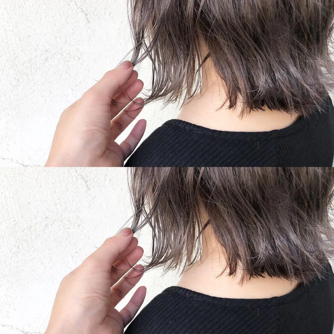 ショート カラー グレージュ ラベンダーカラー ラベンダーグレージュ ラベンダーグレー 艶髪育成サロン 京橋　shinのヘアスタイル