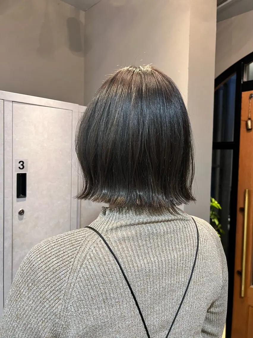 ショート カラー 切りっぱなしボブ ボブ 神戸ボブ✂️ ioe三宮/田 伸佳のヘアスタイル
