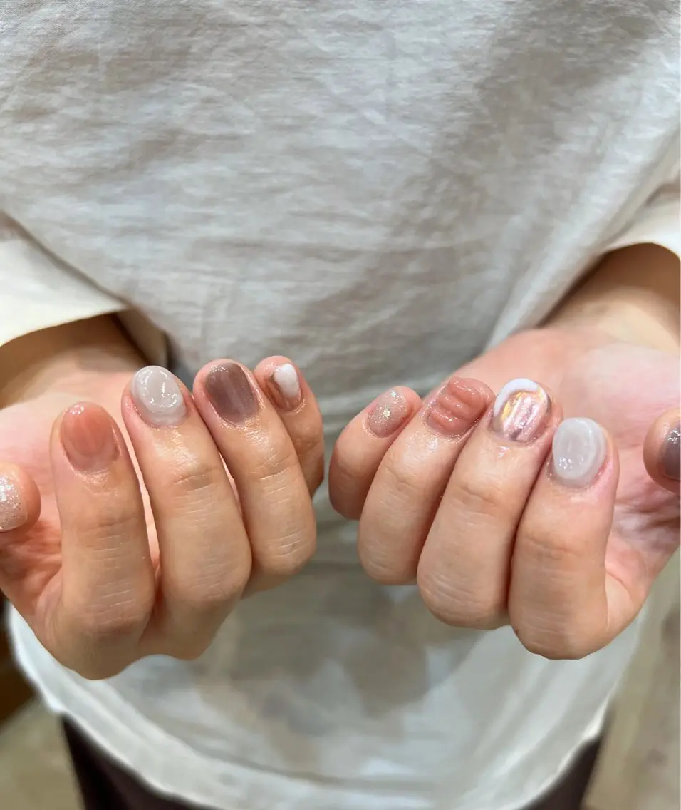 メンズ ネイル ハンドネイル ヘアメイクネイリスト hidemi中目黒のヘアスタイル
