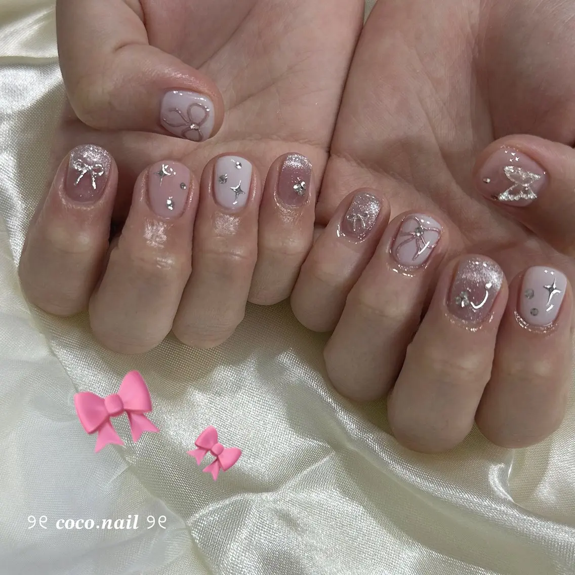ネイル ハンドネイル フットネイル lili.nail y2k/長さ出しのネイルデザイン