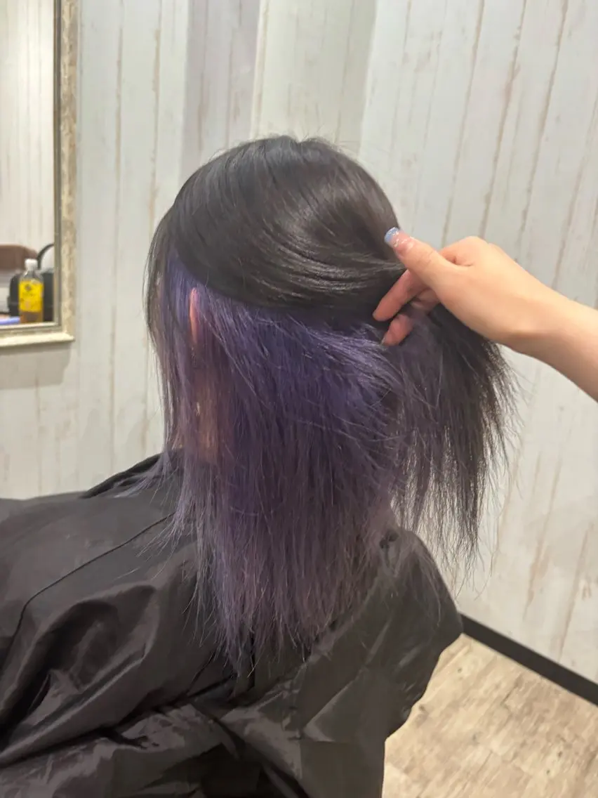 セミロング カラー リト /渋谷/ハイトーンのヘアスタイル