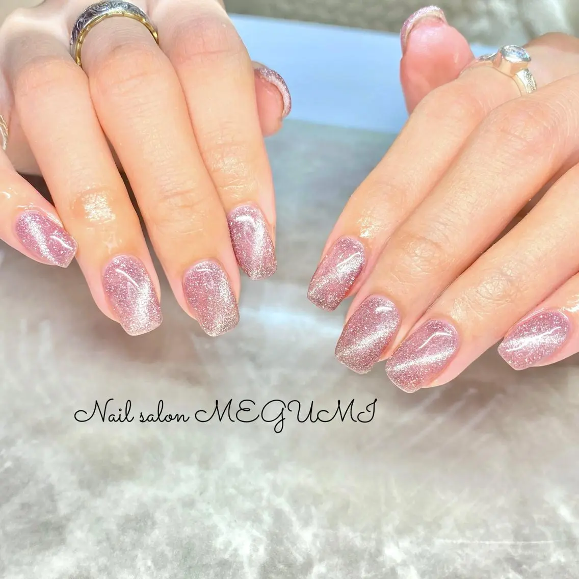 ネイル フラッシュネイル フラッシュマグ キラキラネイル マグネットネイル Nail salon MEGUMIのネイルデザイン