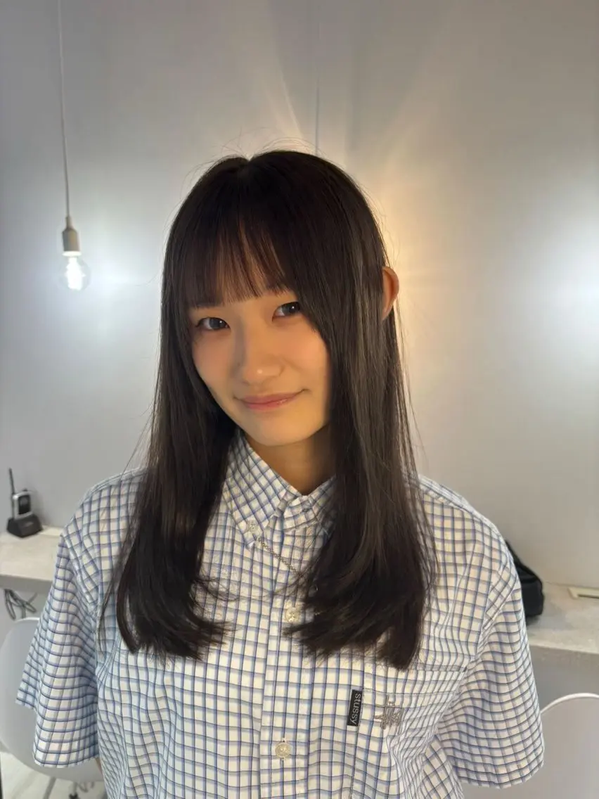 セミロング カラー アッシュ アッシュグレー アッシュグレージュ 透明感カラー グレージュ ヘアカラー かわの しょーまのヘアスタイル