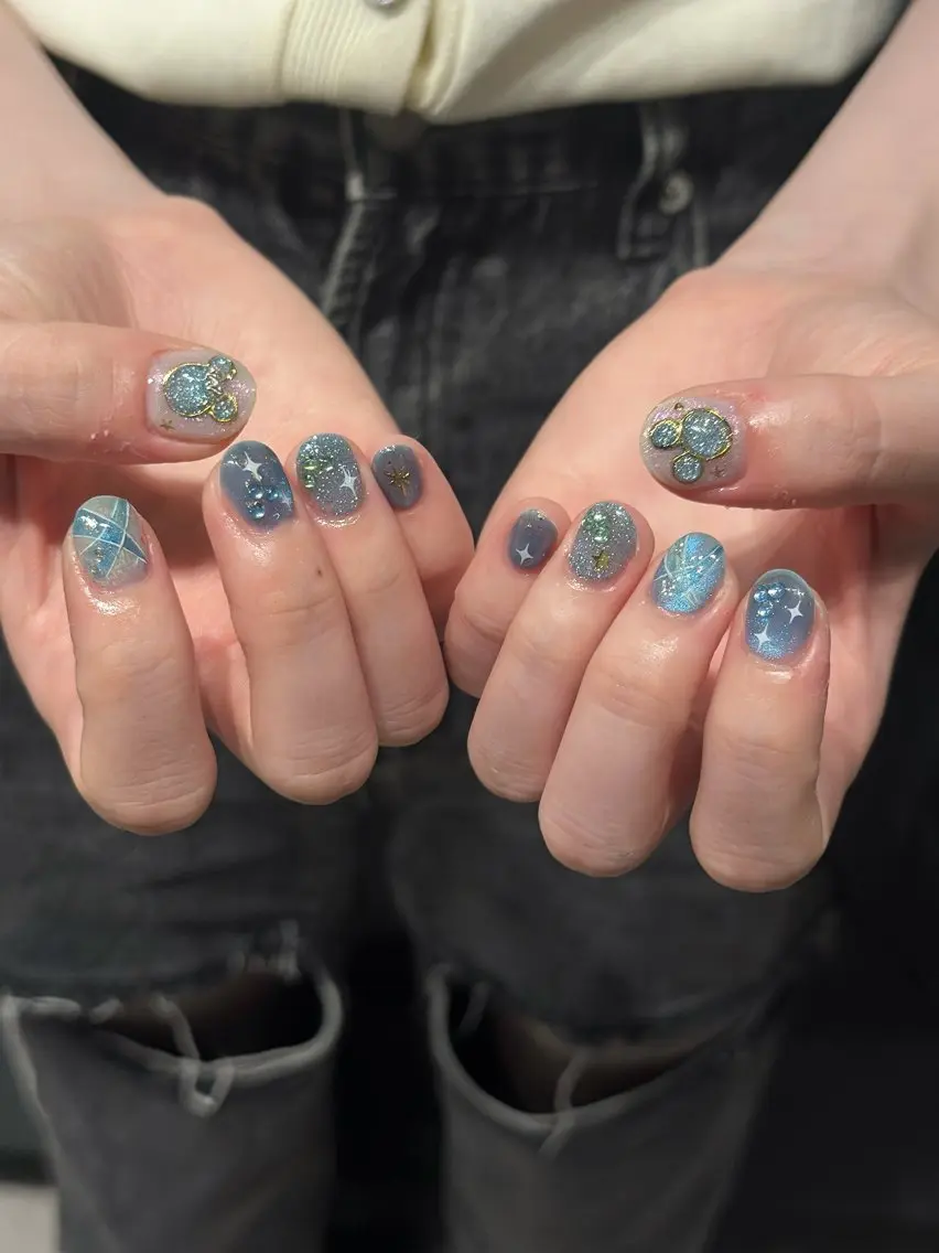 ネイル チークネイル ドット フレンチネイル グラデーション ハート ハンドネイル ハンドケア Eli Muse 新宿ネイルのネイルデザイン