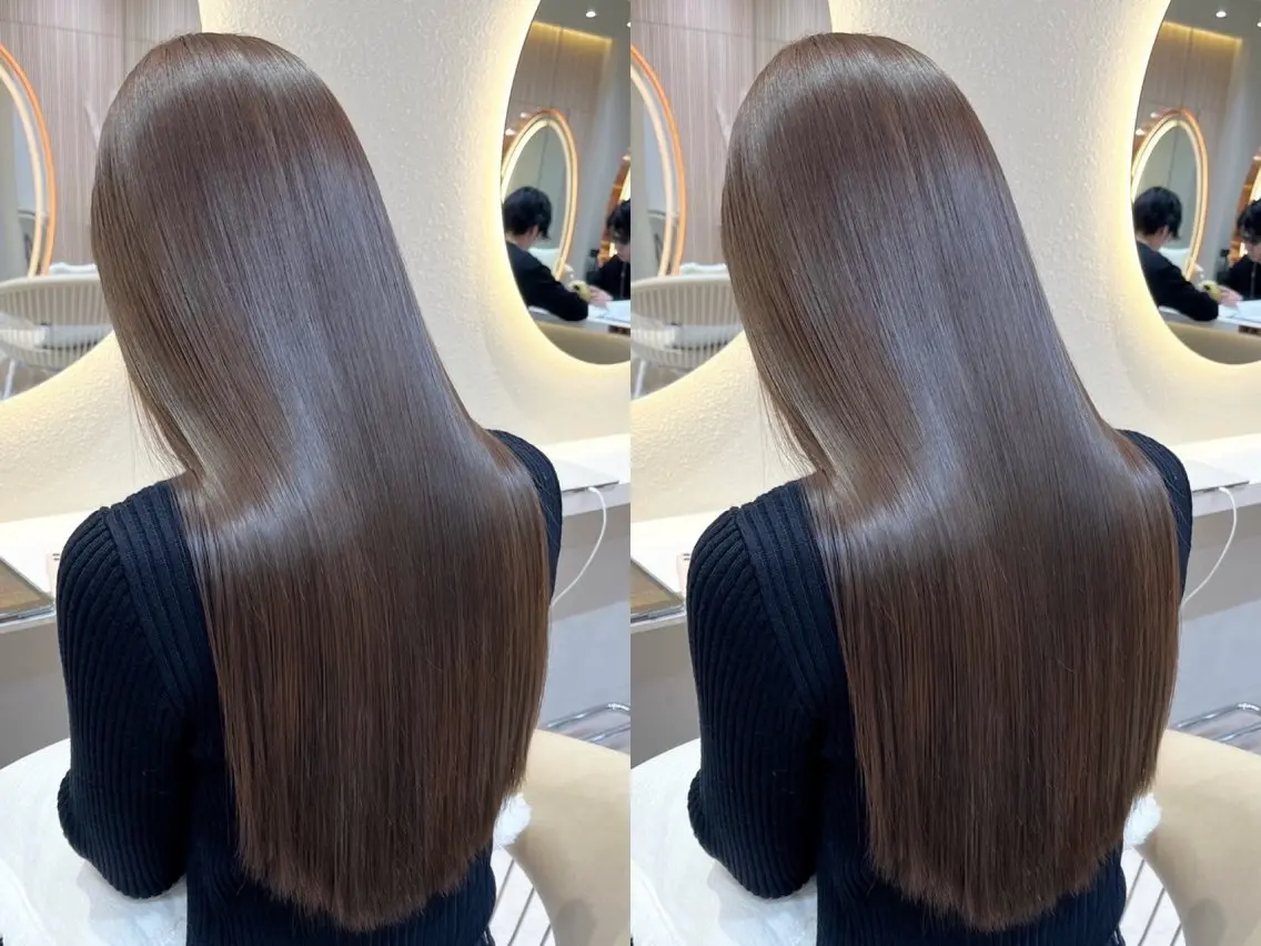 ロング カット ヘアカラー 縮毛矯正 トリートメント 浅井 寛十朗のヘアスタイル