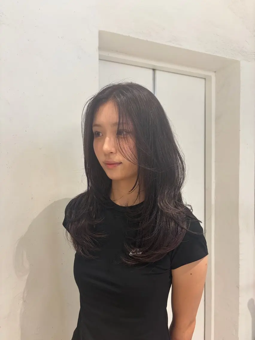 ロング カラー ラベンダーカラー ヘアカラー ハイトーン/ レイヤー/奏永💫のヘアスタイル