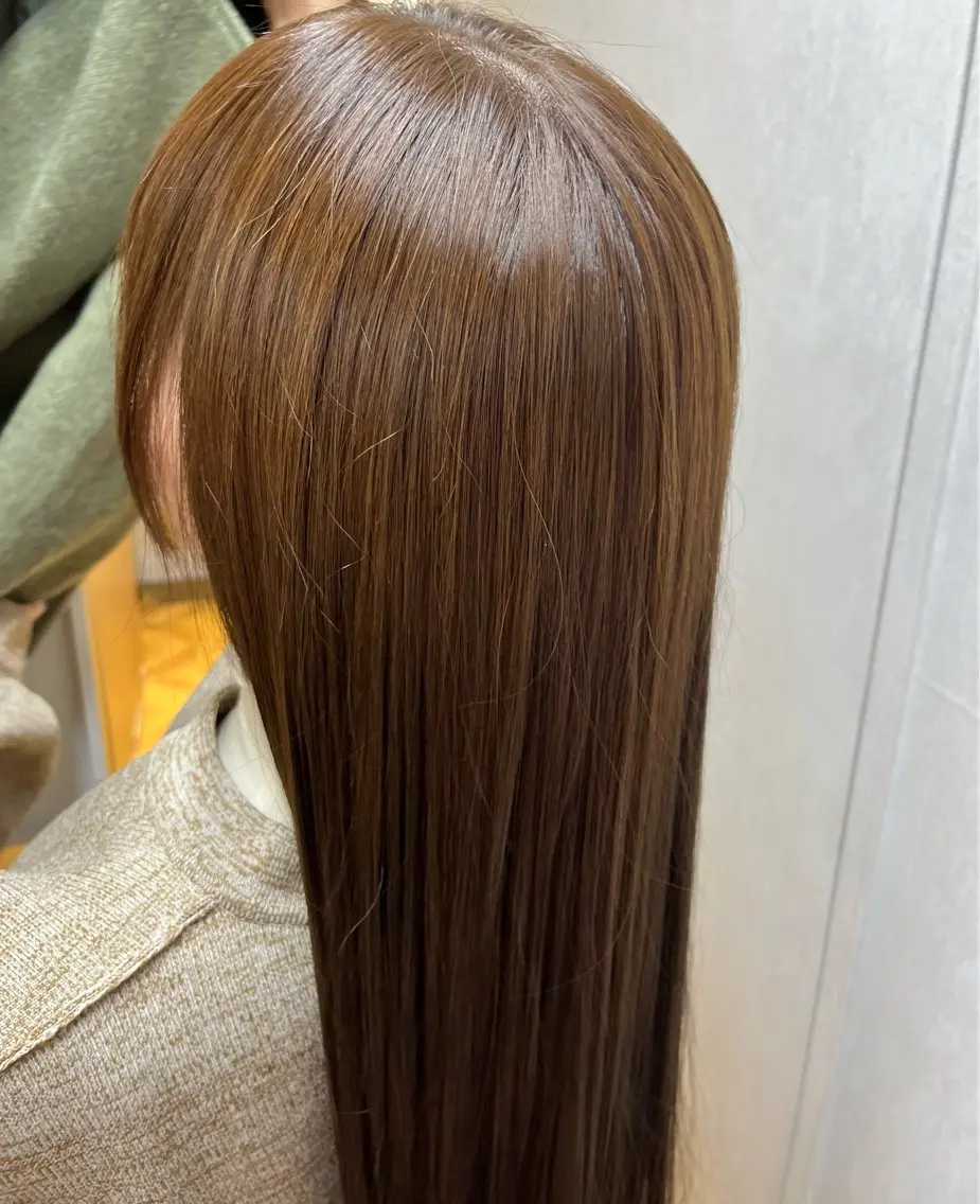 カラー ひなこ♡縮毛矯正/ 艶カラー🤍透明感のヘアスタイル