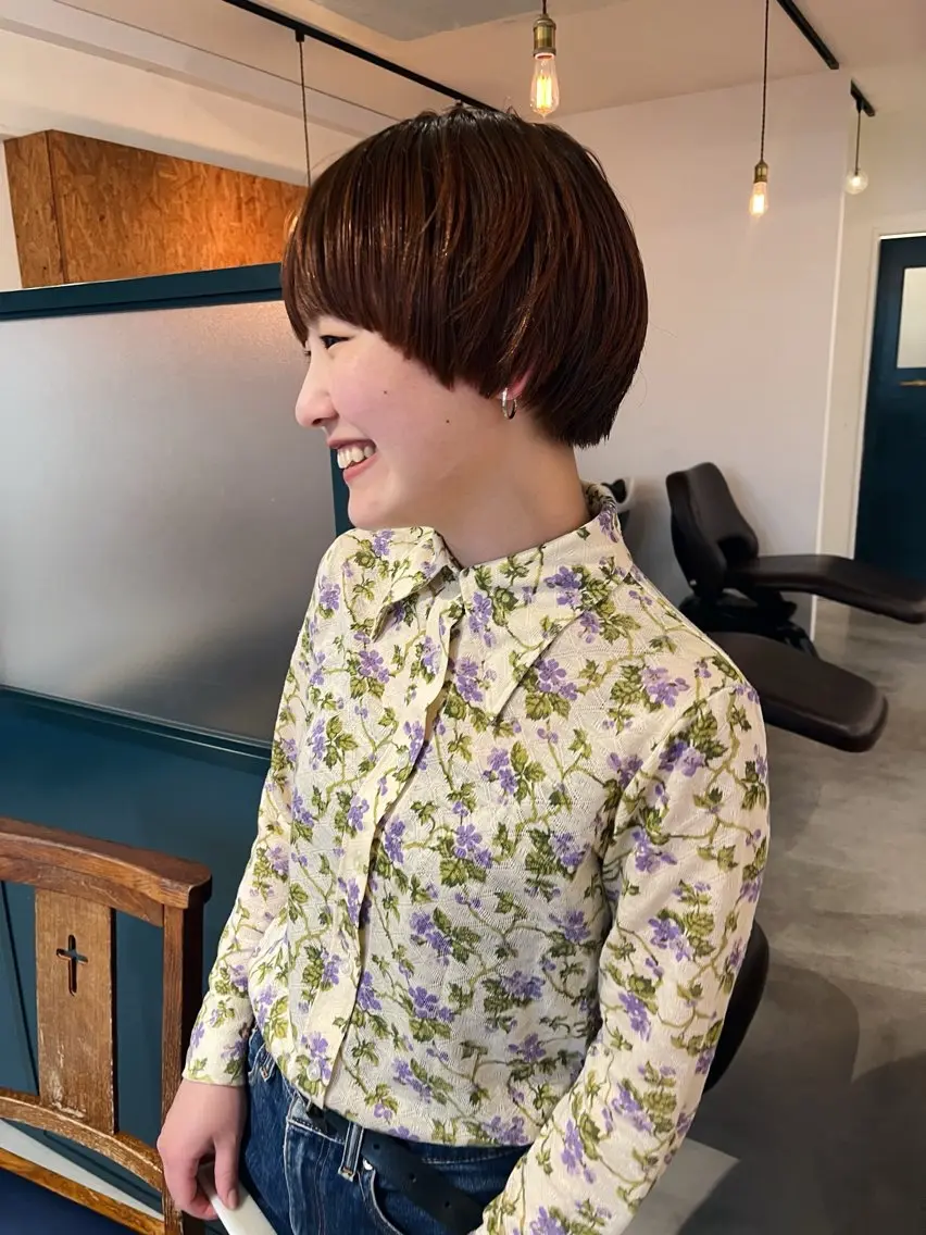 ショート 暖色/パーマ 🌼クニトウメイのヘアスタイル